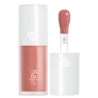 Kaja Juicy Glass Lip Oil Jumbo size in Fig Smoothie product and applicator